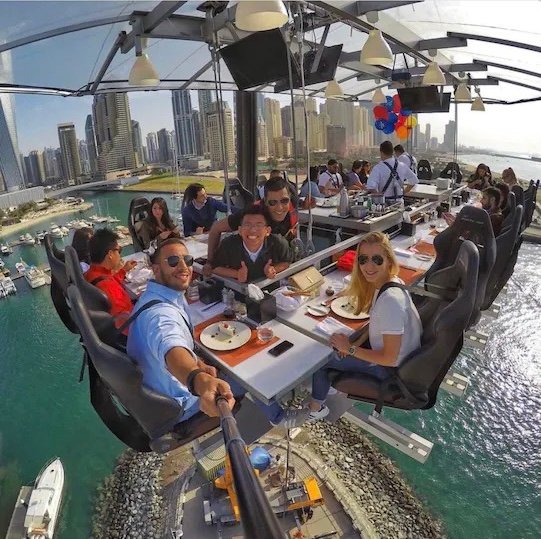 Dinner in the sky Dubai, tickets, videos, information, and more